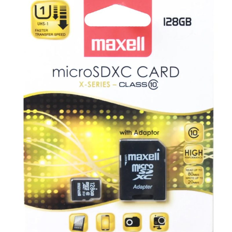 Карта памет Maxell micro SDXC, 128GB