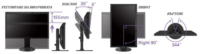 Монитор EIZO ColorEdge CG2700X, IPS, 27 inch, Wide, UHD, DP, USB-C, HDMI, USB хъб, Черен - Image 7
