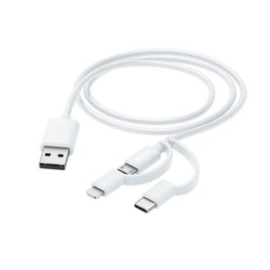 Кабел HAMA 3 в 1, USB-A - Micro-USB, USB-C и Lightning, 201535 - Image 2