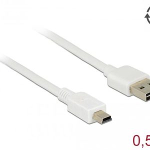 Кабел DeLock EASY, USB 2.0 Type-A мъжко > USB 2.0 Type Mini-B мъжко 0.5 m - Image 2