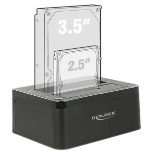 Външна докинг станция Delock 62661, за 2.5"/3.5" HDD/SSD, USB 3.0, Функция за клониране, Черен - Image 3