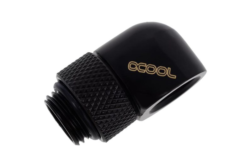Въртящ се L-конектор Alphacool Eiszapfen, G1/4 AG auf G1/4 IG, Черен мат - Image 3