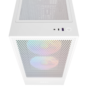 Кутия NZXT H5 Flow RGB Matte White, Mid-Tower - Image 4