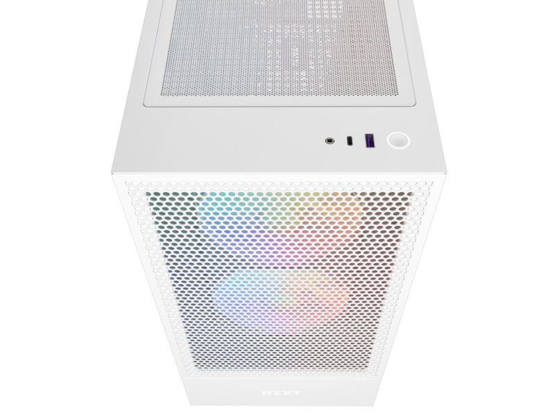 Кутия NZXT H5 Flow RGB Matte White, Mid-Tower - Image 4