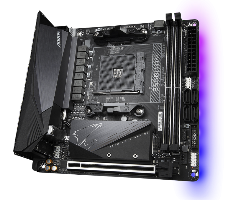 Дънна платка GIGABYTE B550I AORUS PRO AX, Socket AM4 - Image 2