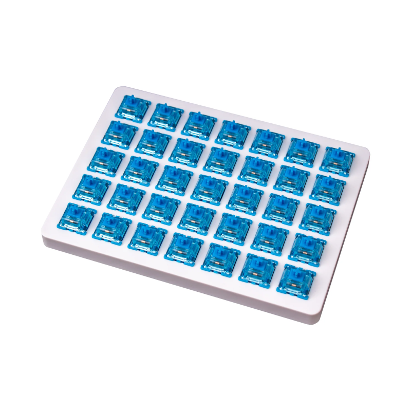 Суичове за механична клавиатура Keychron Gateron Phantom Blue Switch, Комплект 35 броя