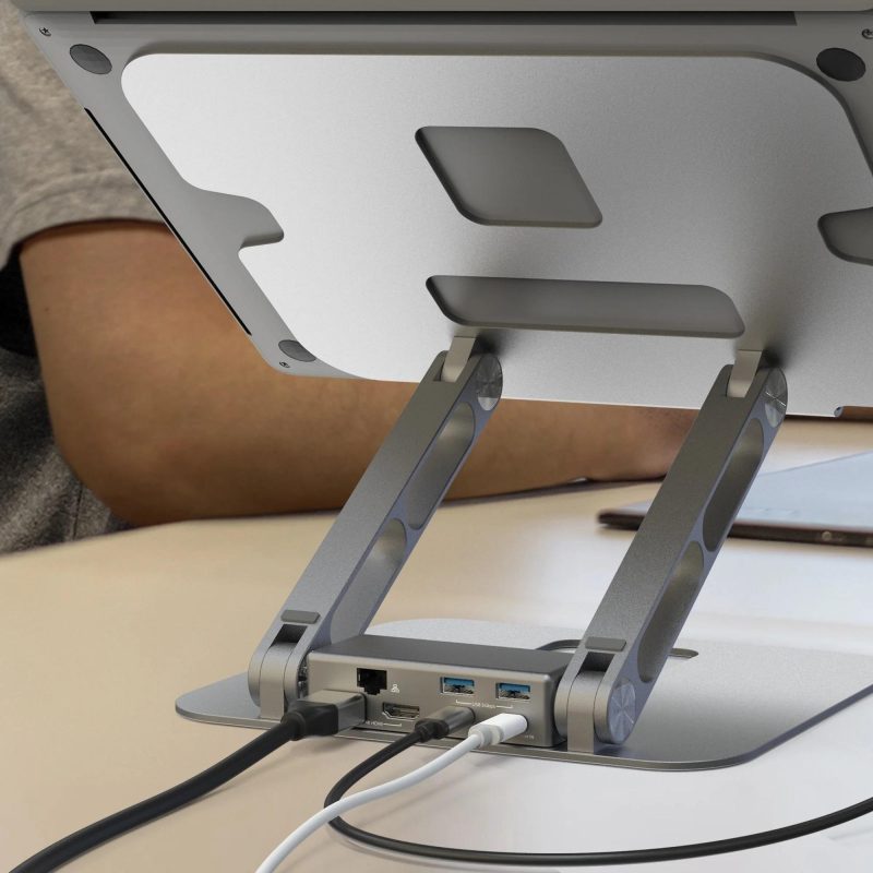 Поставка за лаптоп с докинг станция j5create JTS427, до 16", USB-C, HDMI, 4K - Image 5