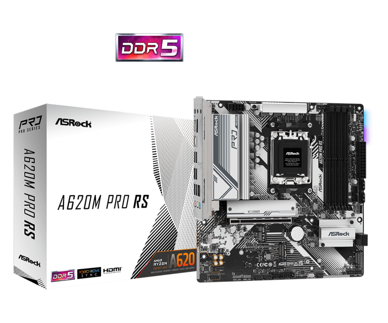 Дънна платка ASROCK A620M Pro RS, Socket AM5, mATX - Image 5