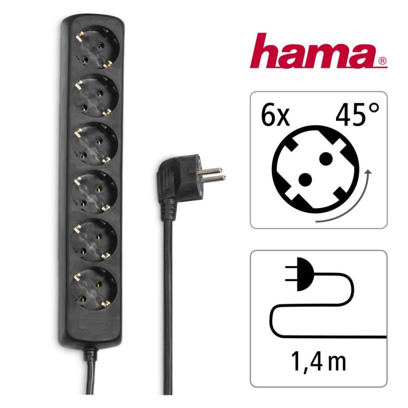 Разклонител HAMA, 6 гнезда, 30393 - Image 4
