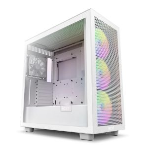Кутия NZXT H7 Flow RGB Matte White Mid-Tower