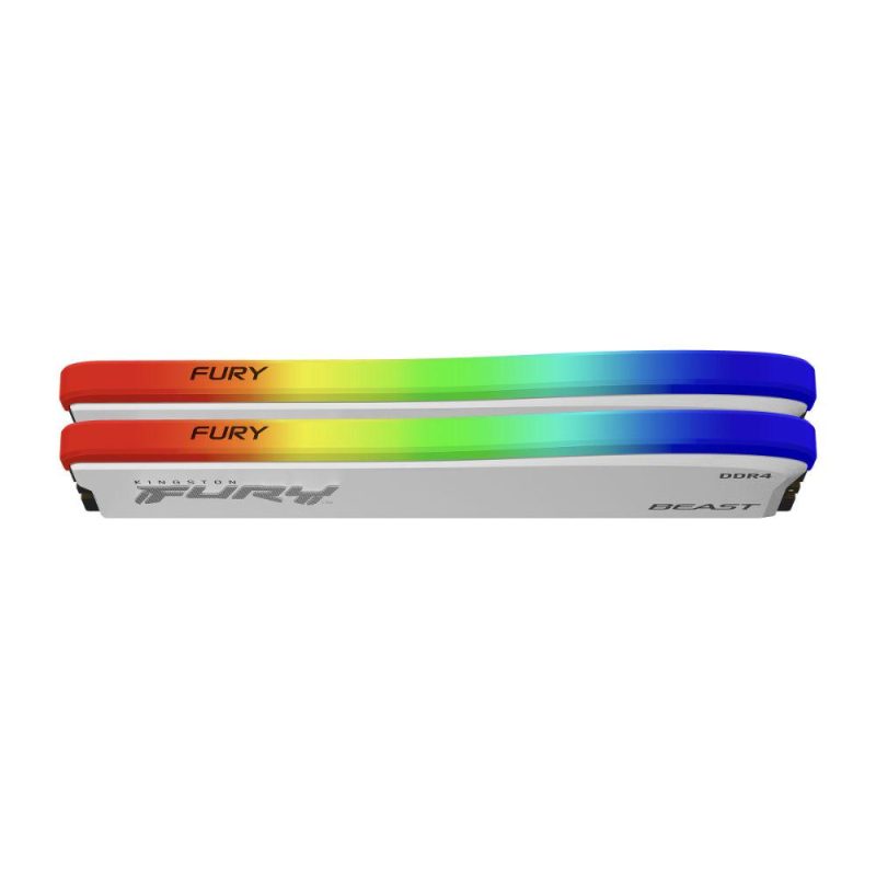 Памет Kingston FURY Beast White RGB 16GB(2x8GB) DDR4 3600MHz KF436C17BWAK2/16 - Image 3