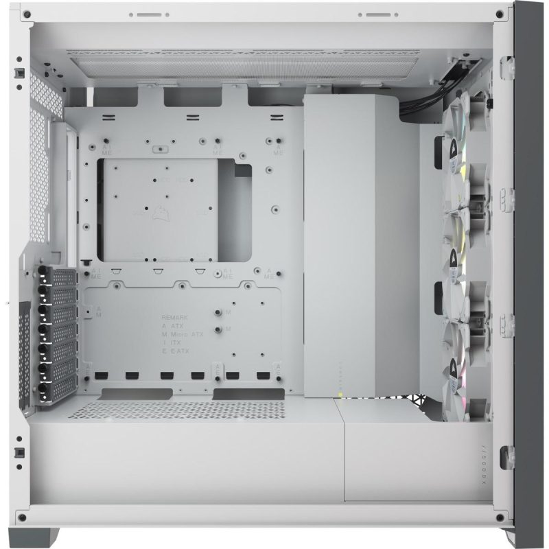 Кутия Corsair iCUE 5000X RGB Mid Tower, Tempered Glass, Бяла - Image 4