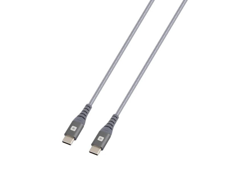 Кабел Skross, USB-C - USB-C, Метална оплетка, 1.20 м, Сив - Image 2