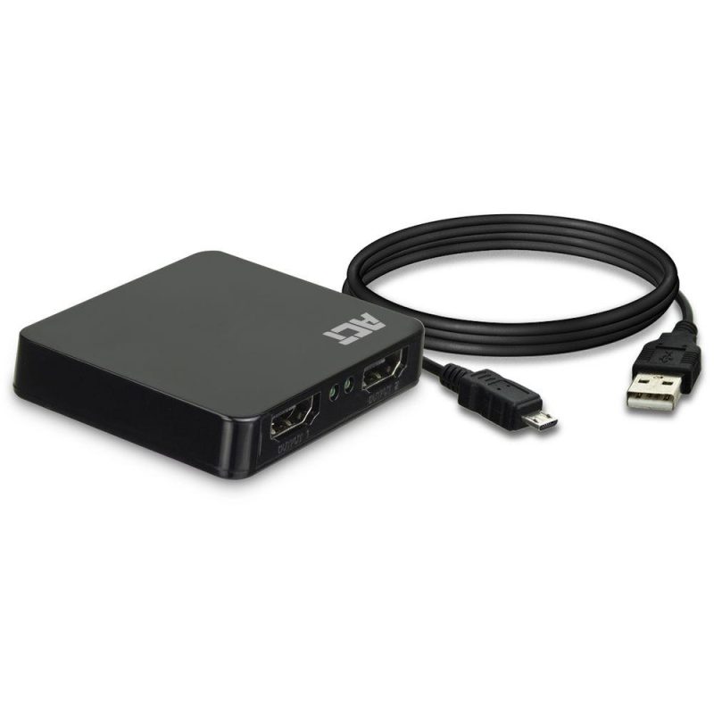HDMI Сплитер ACT AC7835, 1/2, 4K@30Hz, USB, Черен - Image 2