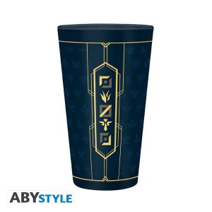 Комплект ABYSTYLE LEAGUE OF LEGENDS - Pck XXL glass + Pin + Notebook "Hextech logo" - Image 3