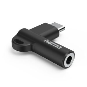 Адаптер Hama, USB-C – 3,5 mm жак, Aux, 90°, 201701 - Image 2