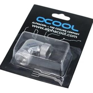 Адаптер Alphacool HF, L-конектор 90°, G1/4 - G1/4, Вътрешна резба, Сребрист - Image 2
