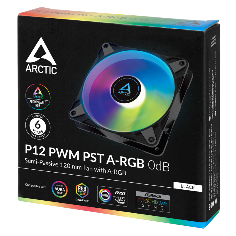 Вентилатор ARCTIC P12 Black, A-RGB, 120mm - Image 5