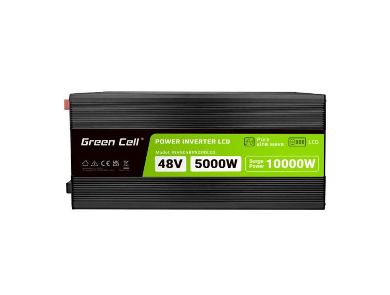 Инвертор GREEN CELL, 48/220V,  DC/AC, 5000W/10000W,INVGCP5000LCD  LCD чиста синусоида - Image 2