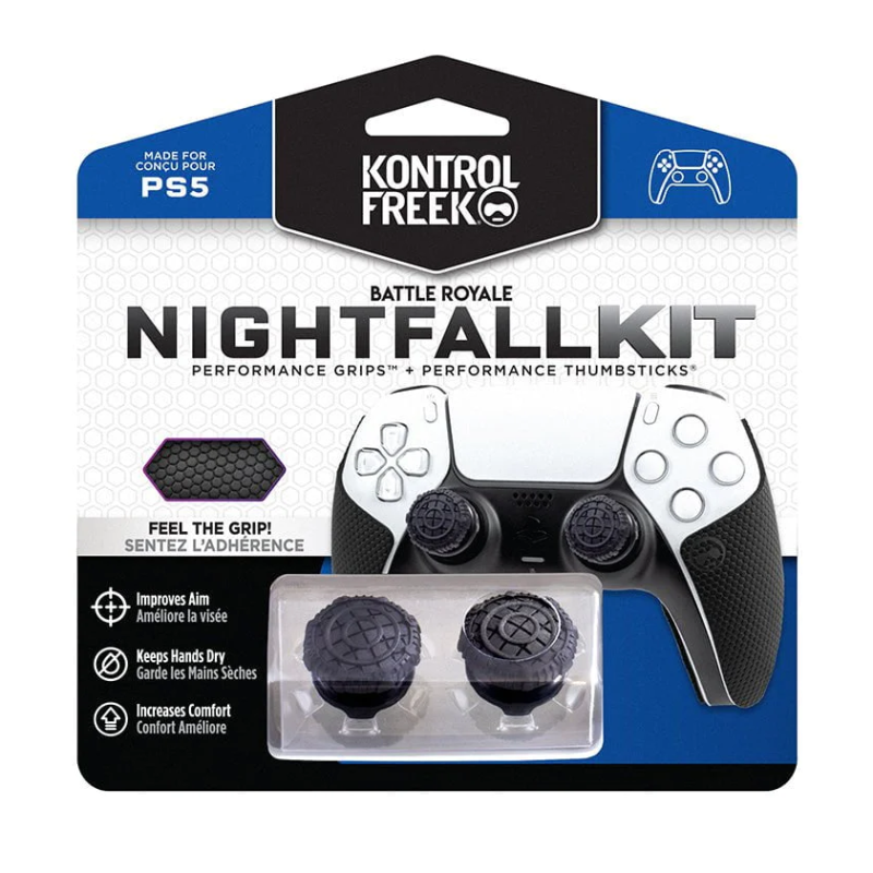 Аксесоар Kontrolfreek Performance Nightfall Kit PS5 с включени сменяеми бутони и грипове за DualSense