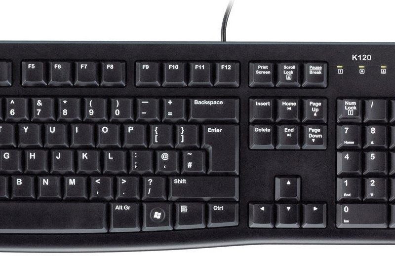 Kомплект клавиатура с мишка Logitech MK120, Черна