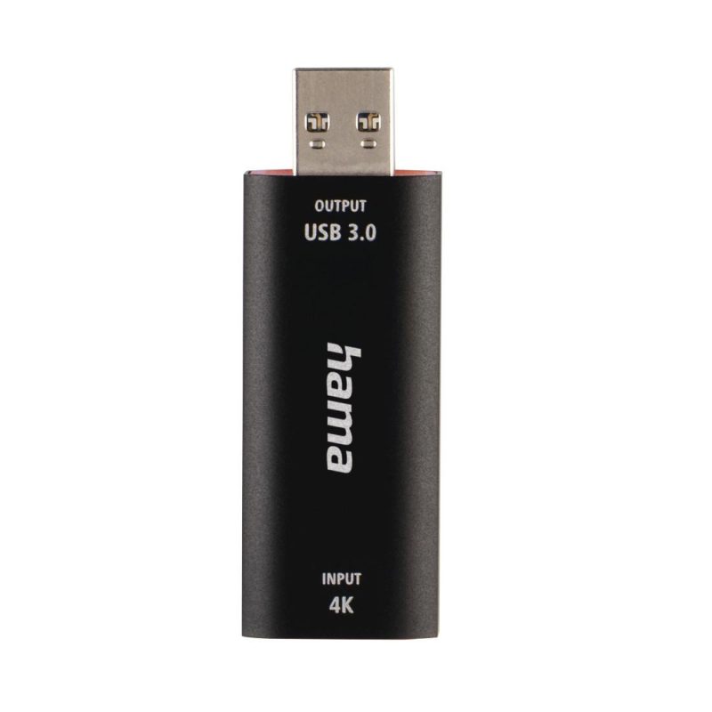 Video Recording стик HAMA 74257, HDMI женско - USB мъжко, 4К,  Черен - Image 2