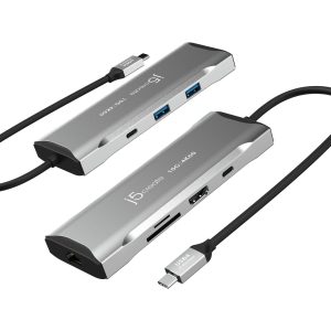 Докинг станция j5create Mini Dock JCD393, USB-C, USB, HDMI, Ethernet, SD, microSD - Image 4