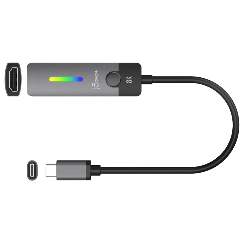 Адаптер j5create JCA157, USB-C мъжко - HDMI 2.1 женско, 8K - Image 2