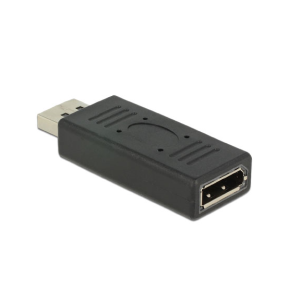Адаптер Delock, DisplayPort 1.2 мъжко - DisplayPort женско, Черен - Image 2