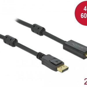 Кабел Delock DisplayPort мъжко - HDMI мъжко, 2 м., 4K 60Hz, Черен - Image 2