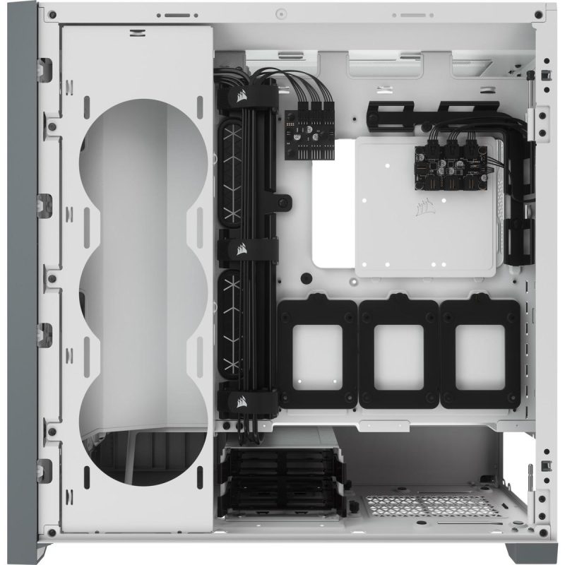 Кутия Corsair iCUE 5000X RGB Mid Tower, Tempered Glass, Бяла - Image 5