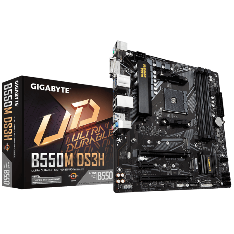 Дънна платка GIGABYTE B550M DS3H, Socket AM4, 4 x DDR4 - Image 5