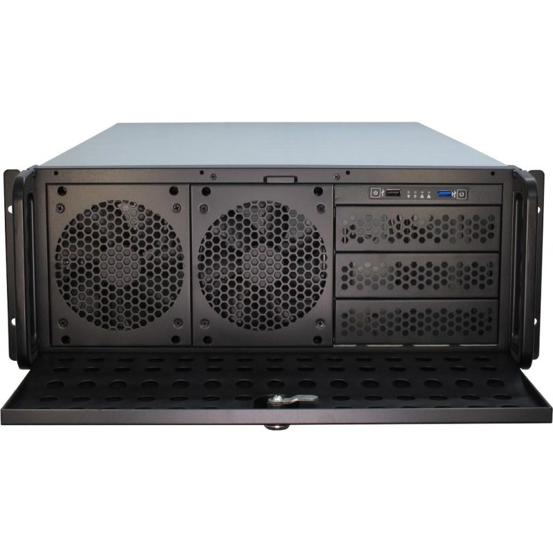 Кутия за сървър InterTech 4U-4129L - Mini ITX, mATX, μATX, ATX, SSI EEB, Чернa - Image 2