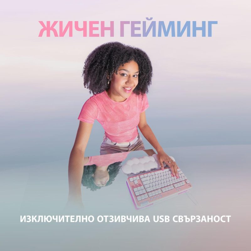 Геймърска механична клавиатура Logitech G G713, TKL, Tactile, RGB LED, US Layout, бяла - Image 8