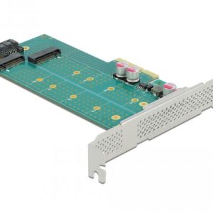 Карта PCI Express x4 Delock към 1x M.2 Key B + 1x  M.2 NVMe M.2 Key M, Low Profile