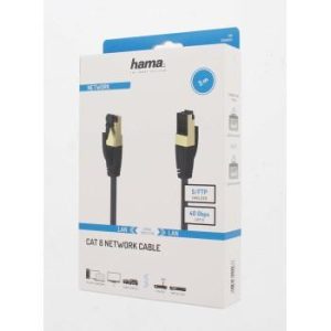 Мрежов пач кабел HAMA S/FTP, CAT 8, RJ-45 - RJ-45, 40Gbit/s, 3.0 m, Halogen-free, Черен - Image 2