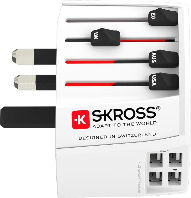 Адаптер SKROSS PRO MUV 4 x USB-A, 1.302961, World, Бял - Image 2