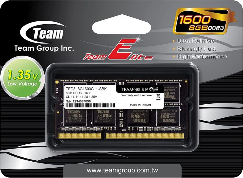 Памет Team Group Elite DDR3L - 8GB, 1600 mhz, CL11-11-11-28 1.35V - Image 3