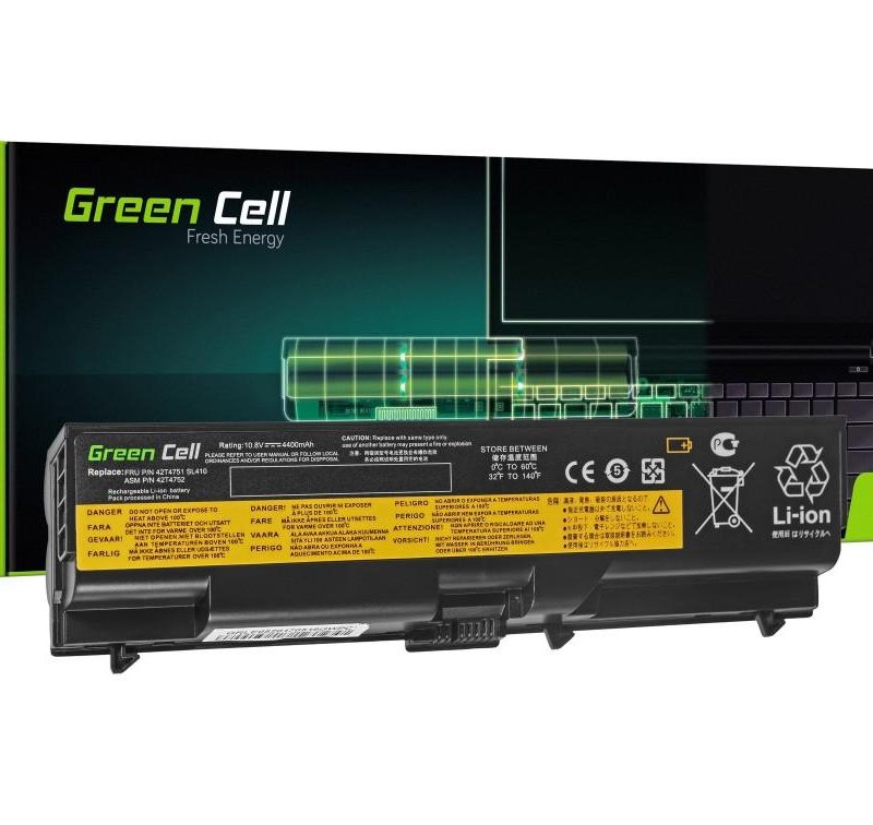 Батерия  за лаптоп GREEN CELL, IBM Lenovo ThinkPad T410 T420 T510 T520 W510 Edge 14 15 E525, 10.8V, 4400mAh