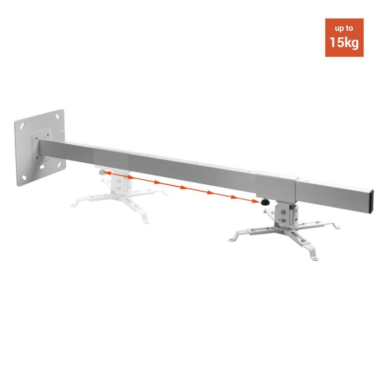 Стойка за проектор за стена Celexon Multicel WM1200, до 15 кг, регулируема, бял - Image 2