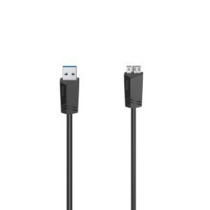 Кабел HAMA, USB 3.0 A мъжко - USB 3.0 Micro-B мъжко, 1.5 м, 5Gbit/s, Черен - Image 2