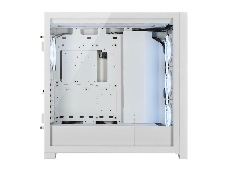 Кутия Corsair iCUE 5000X RGB QL Edition Mid Tower, Tempered Glass, Бяла - Image 4