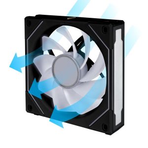 Вентилатор Lian-Li UNI SL-INF Reverse Blade, 120 мм, ARGB PWM, Черен - Image 4