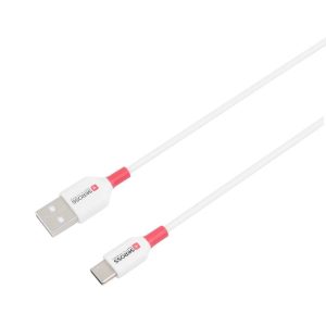 Кабел Skross, USB-C - USB-A 2.0 мъжко, 1.2м, Бял - Image 3