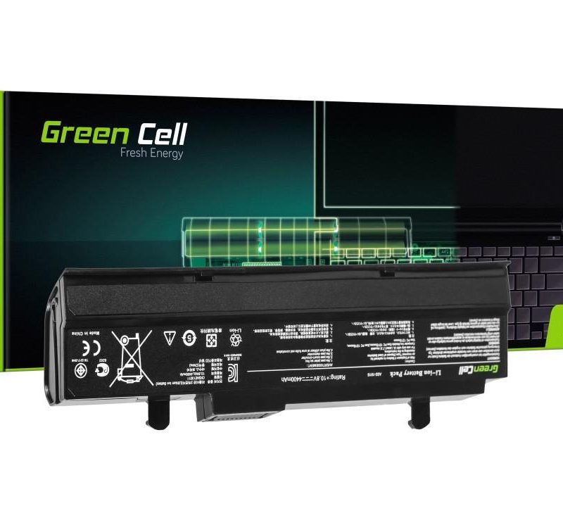 Батерия  за лаптоп GREEN CELL, Asus Eee-PC 1015 1215 1215N 1215B, 11.1V, 4400mAh, Черен