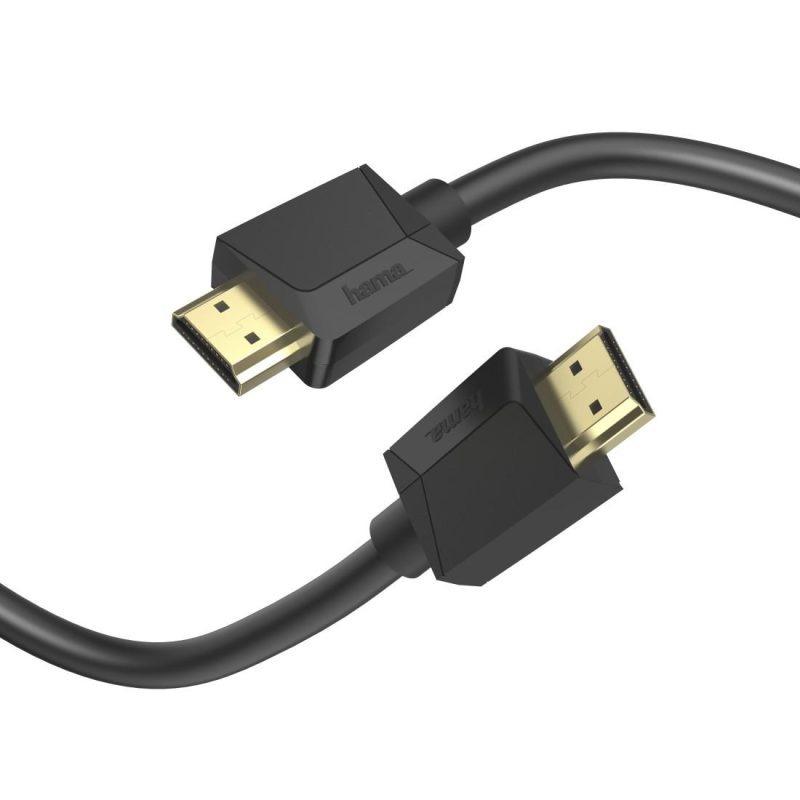 Кабел HAMA High Speed, HDMI мъжко - HDMI мъжко, 8K, 48GB/s, Ethernet , 2 м, Позл. конектори, Черен - Image 5