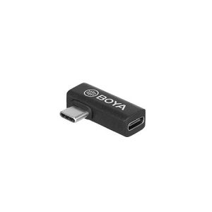 Адаптер BOYA USB-C женско към мъжко, Ъглов, Черен - Image 2