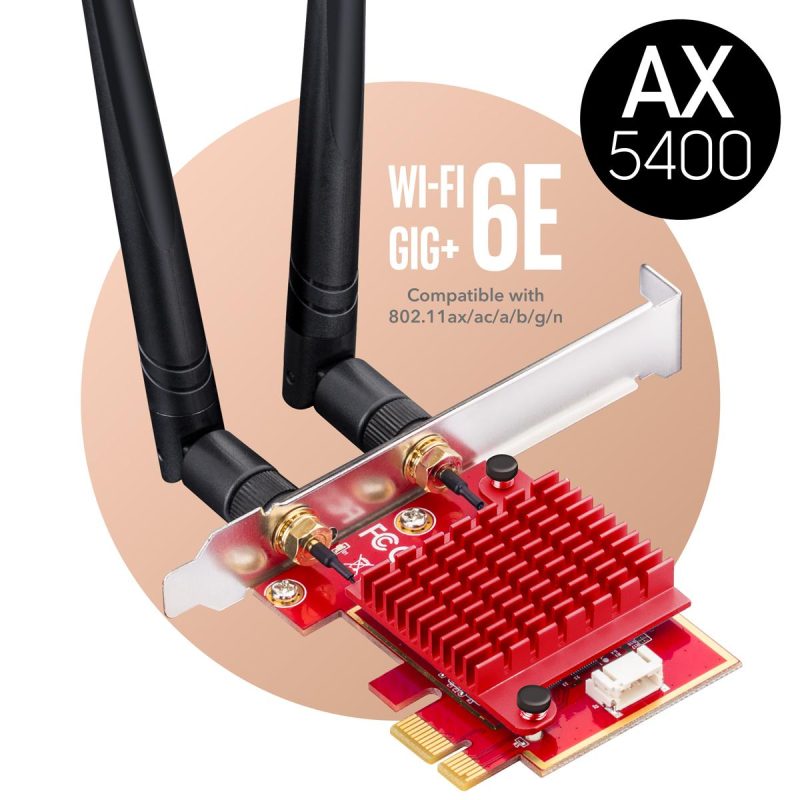 Мрежова карта Cudy WE3000S, PCIe, 3-бандов, 2.4/5~/6 GHz, 574 - 2400 Mbps - Image 2