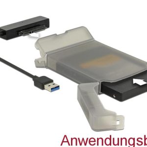 Конвертор Delock, USB 3.0 Type-A мъжко - SATA 6 Gb/s 22 pin, 2.5″ защитен калъф - Image 4