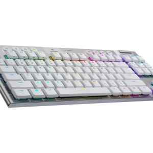 Безжична геймърска механична клавиатура Logitech, G915 TKL White Lightsync RGB, Tactile суичове - Image 4